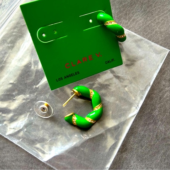 Clare V Enamel Gold earrings - Picture 3 of 4